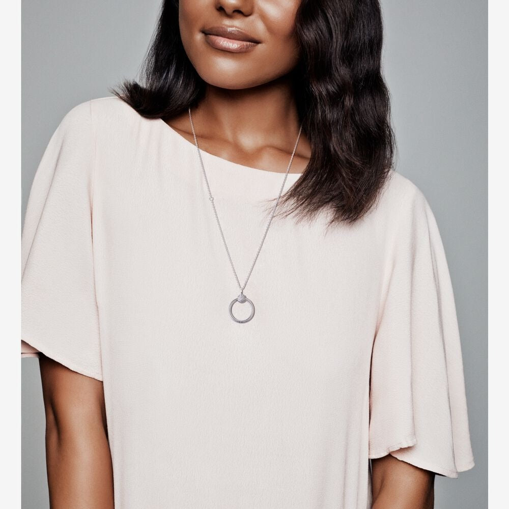 Small Pavé O Pendant