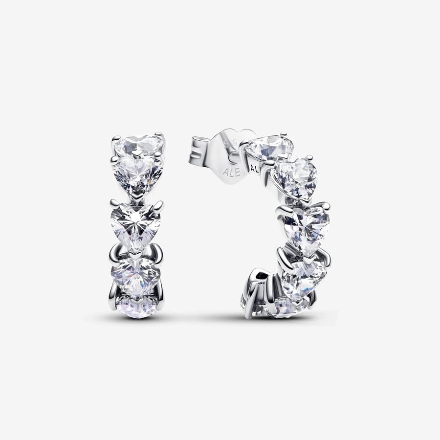 Sparkling Hearts Open Hoop