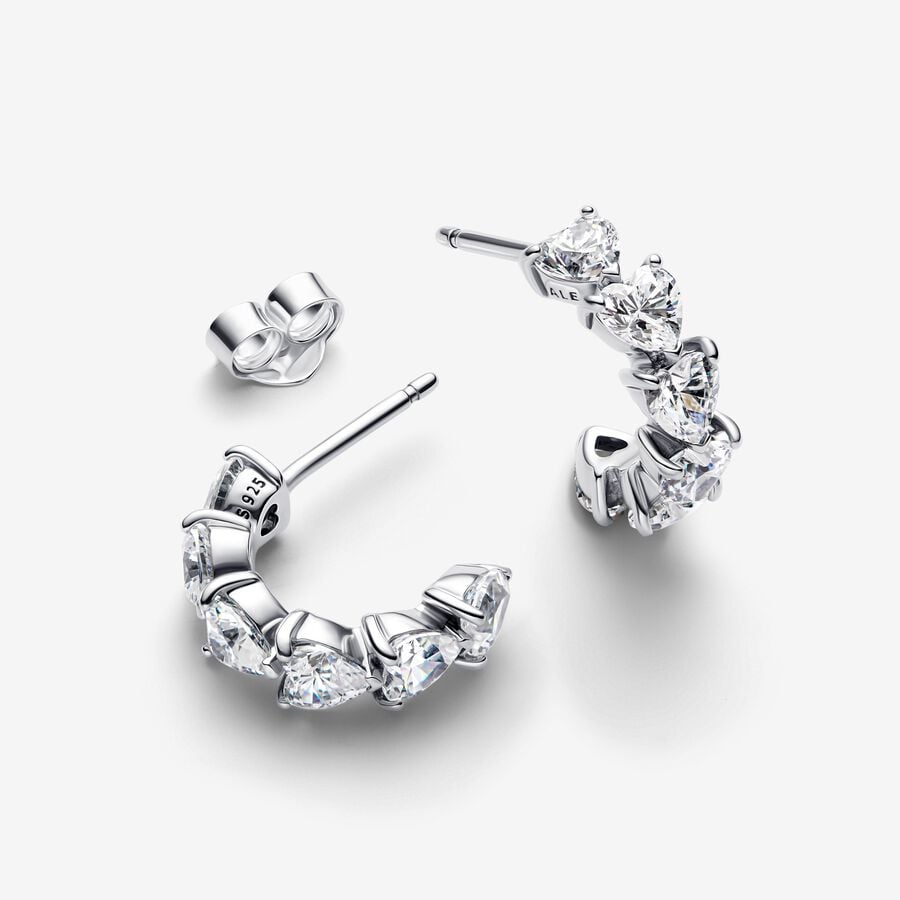 Sparkling Hearts Open Hoop