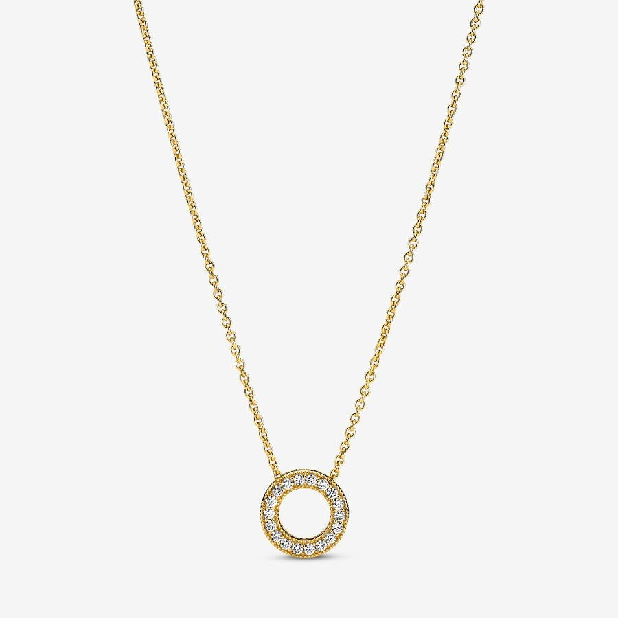Logo Pavé Circle Collier Necklace