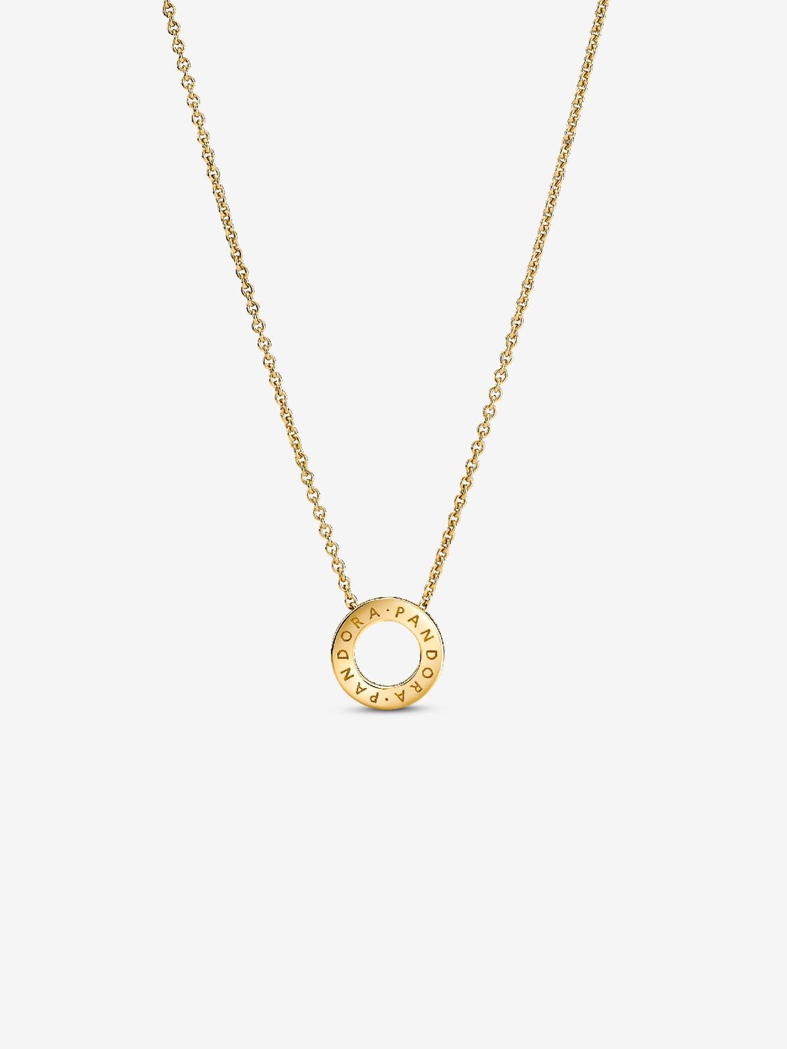 Logo Pavé Circle Collier Necklace