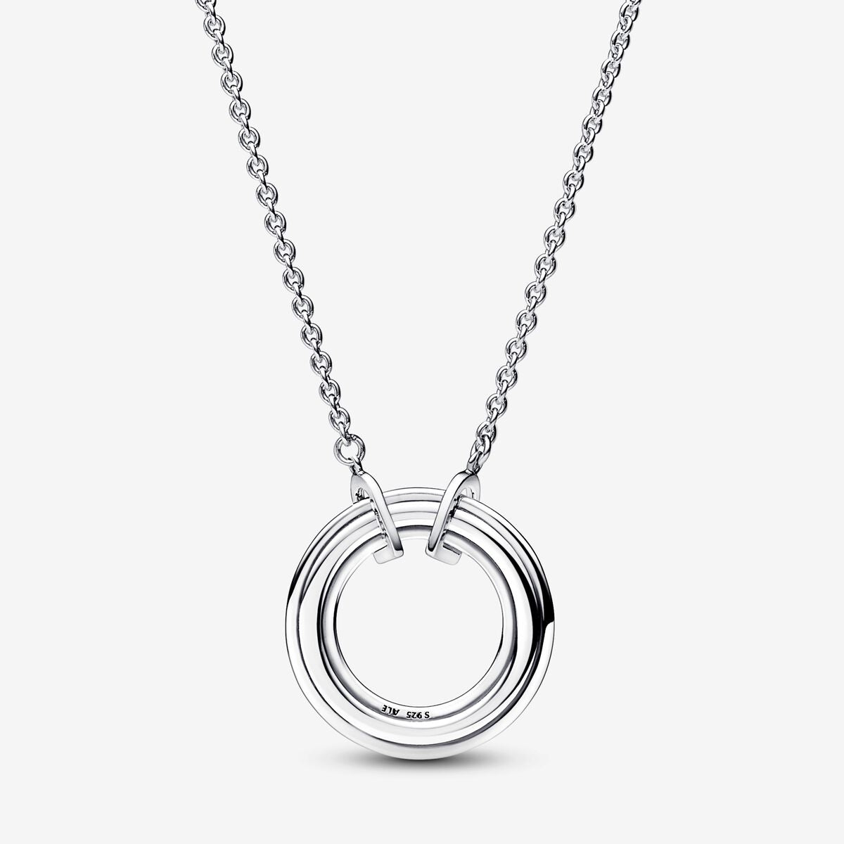 Two tone Logo & Pavé Necklace