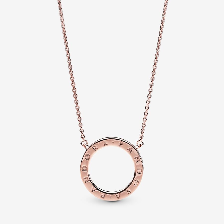 Hearts of Pandora Clear Necklace Rose
