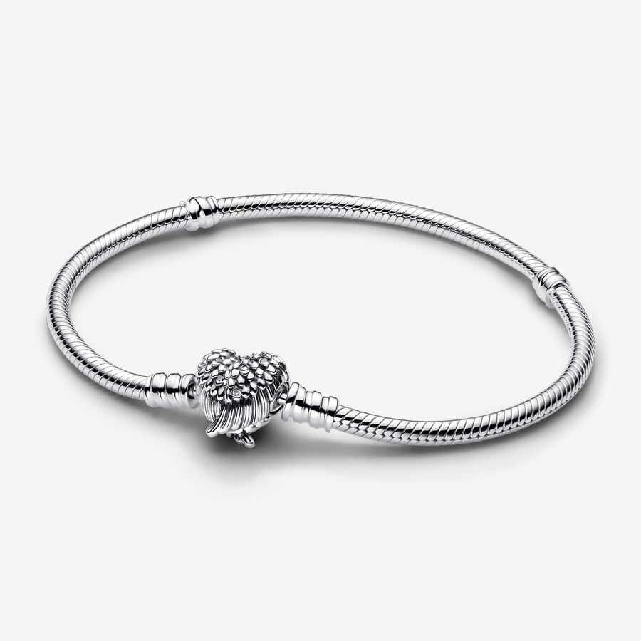 Heart Wings Clasp Snake Chain