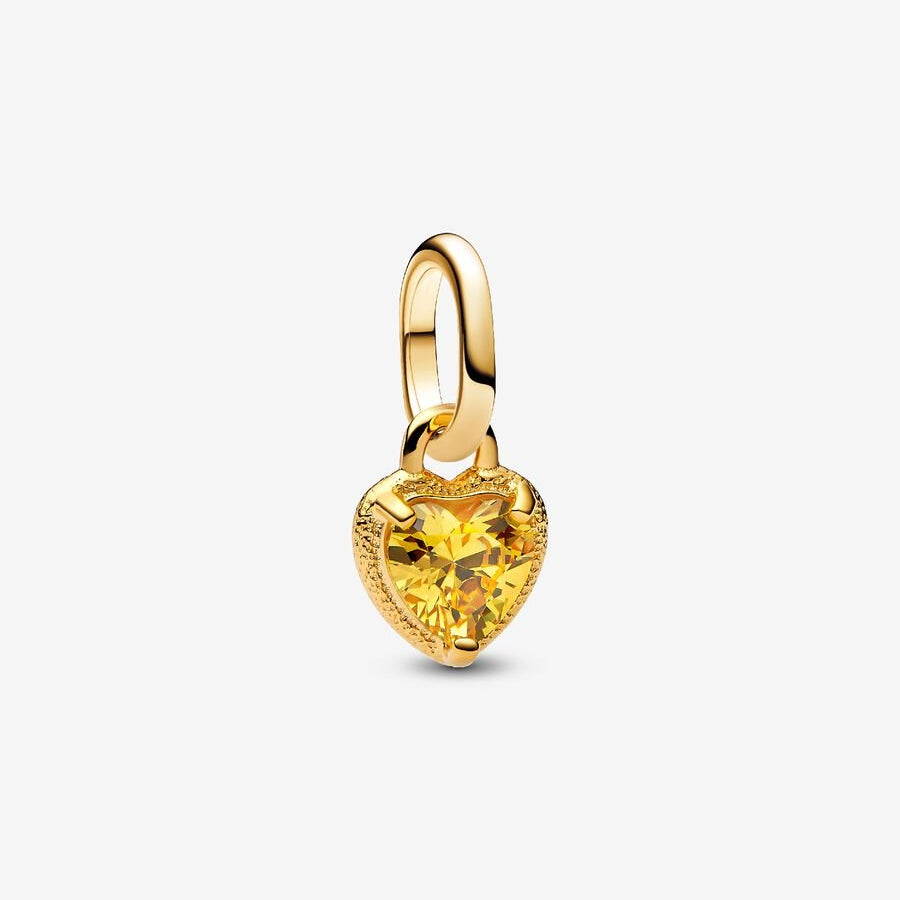 Yellow Heart Mini Dangle