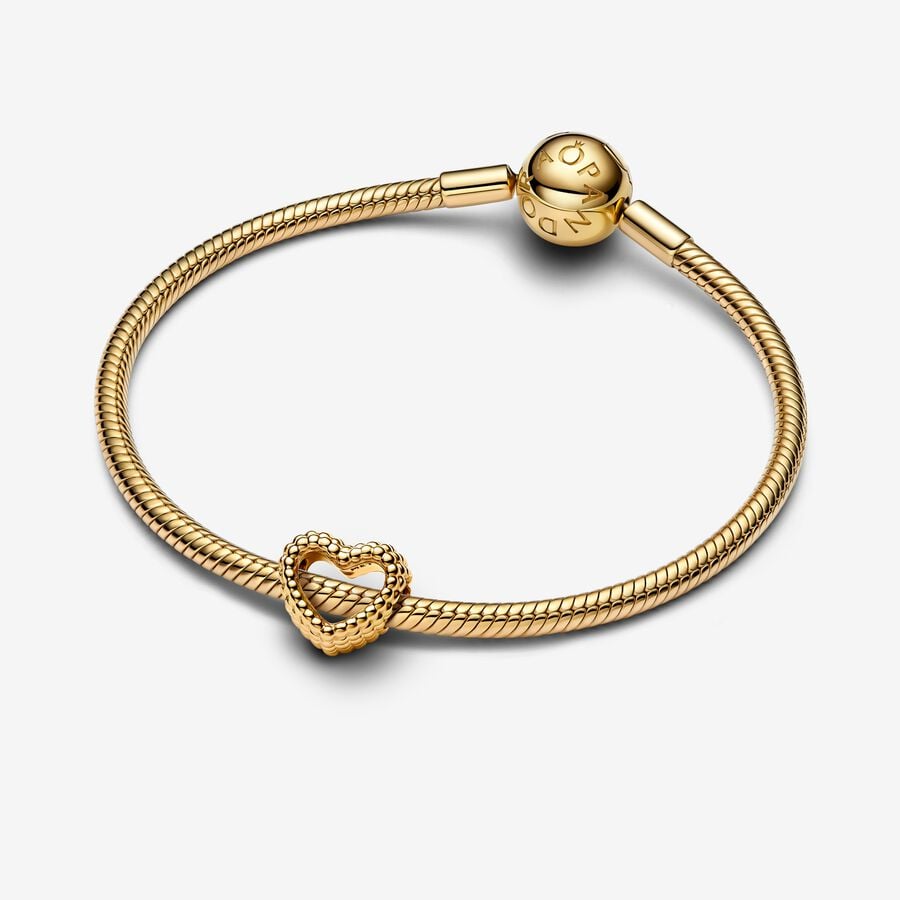 Beaded Open Heart Shine