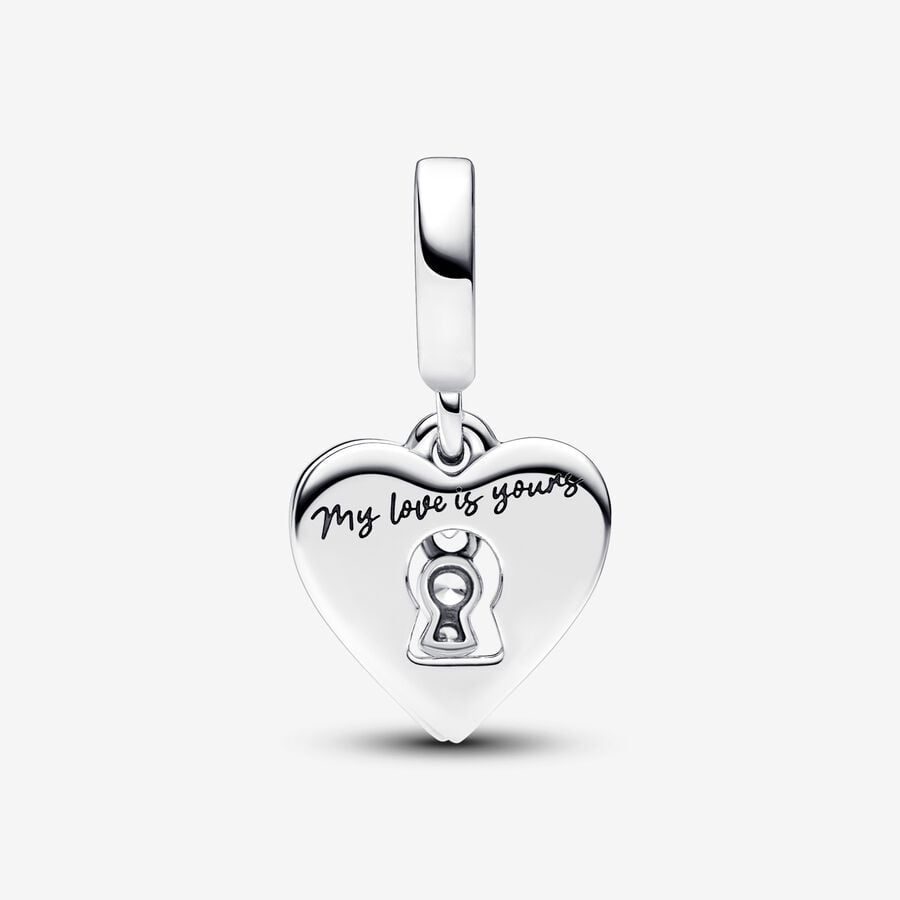 Red Heart & Keyhole Double Dangle