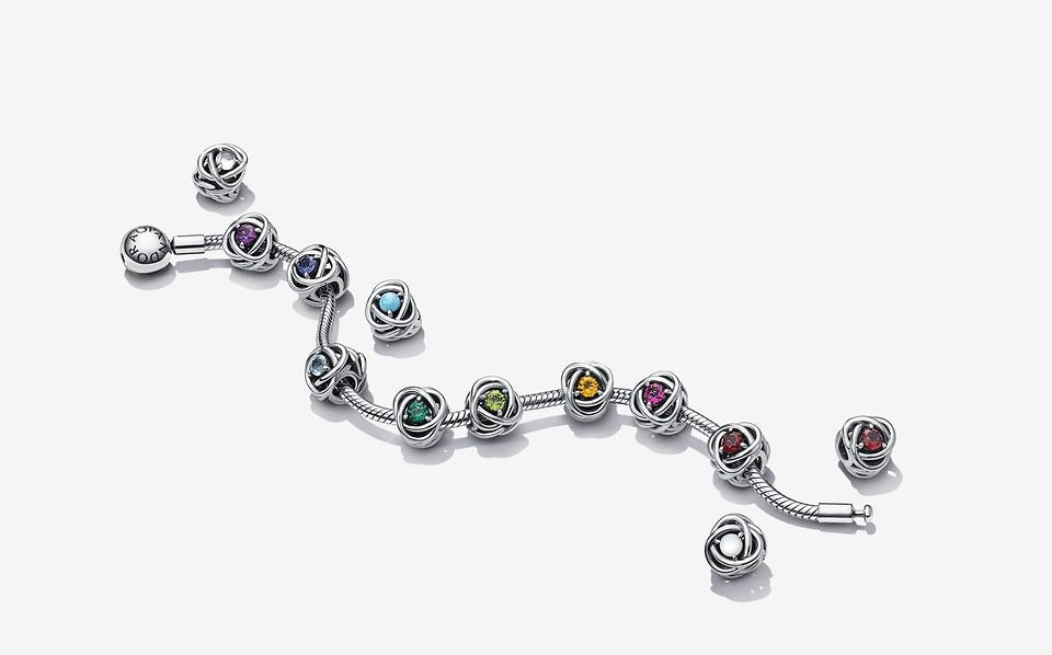 September Blue Eternity Circle Charm