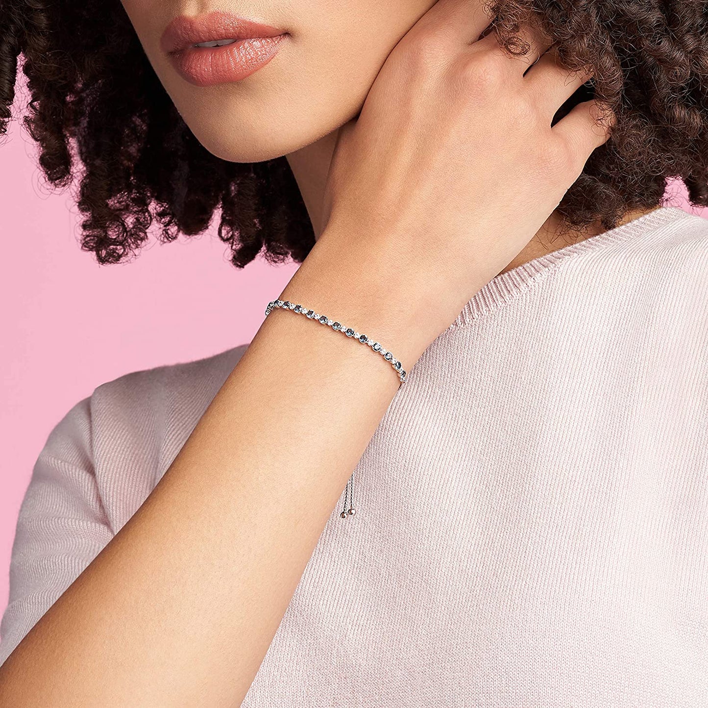 Sparkling Slider Blue Bracelet