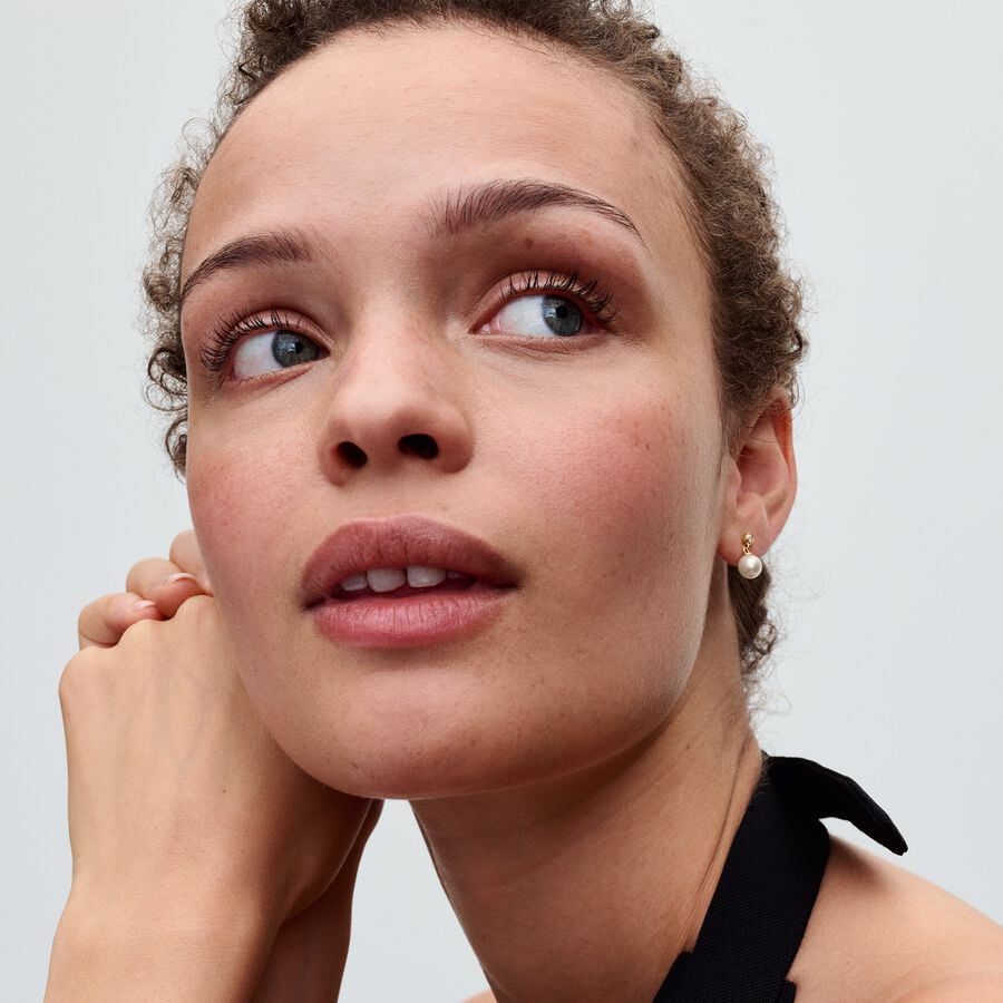 Cultured Pearl & Stone Drop