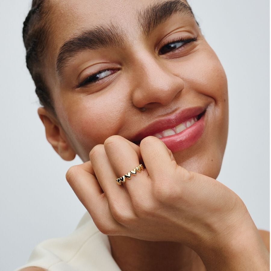 Row of Hearts Silver