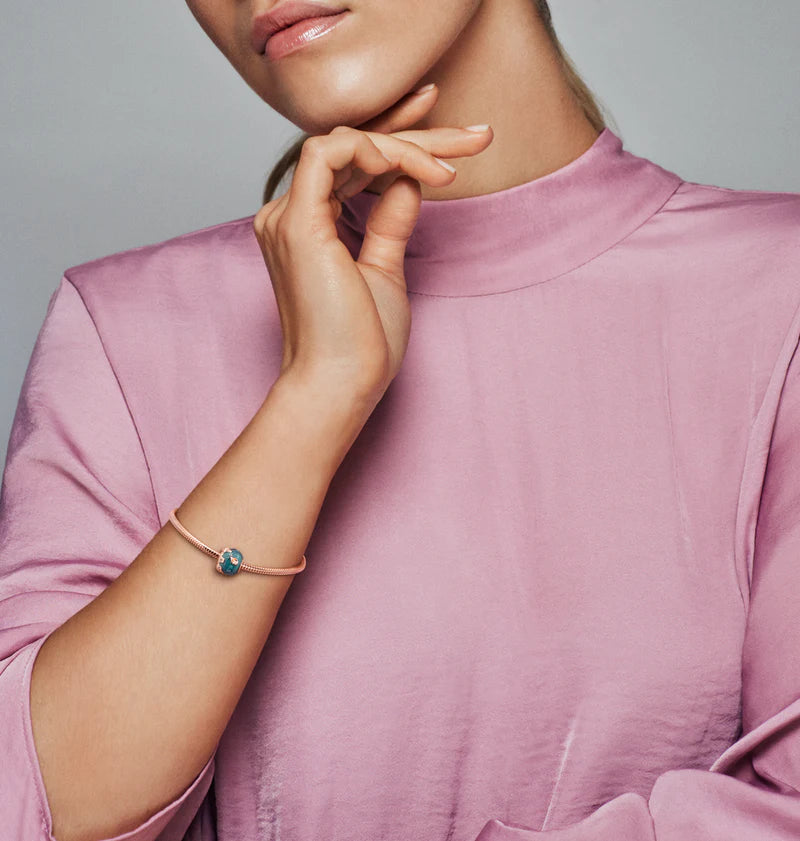 Shimmering Ocean Waves & Fish Charm