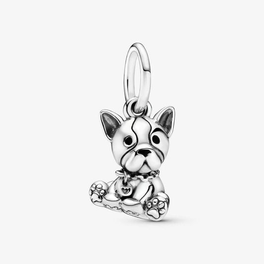 Bulldog Puppy Dangle Charm