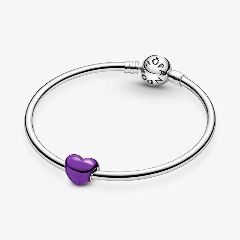Metallic Heart Charm