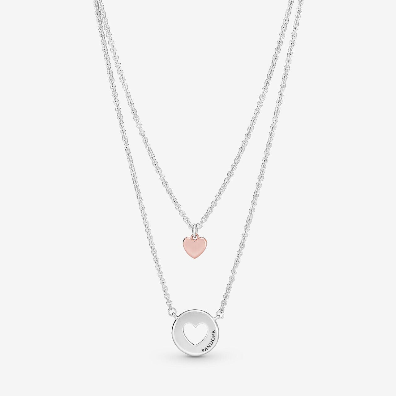 Layered heart necklace
