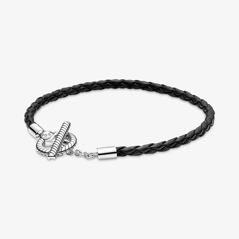 Braided Leather T-bar