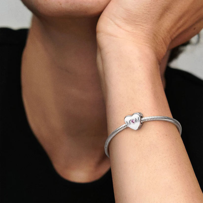 Mother Heart pink Charm