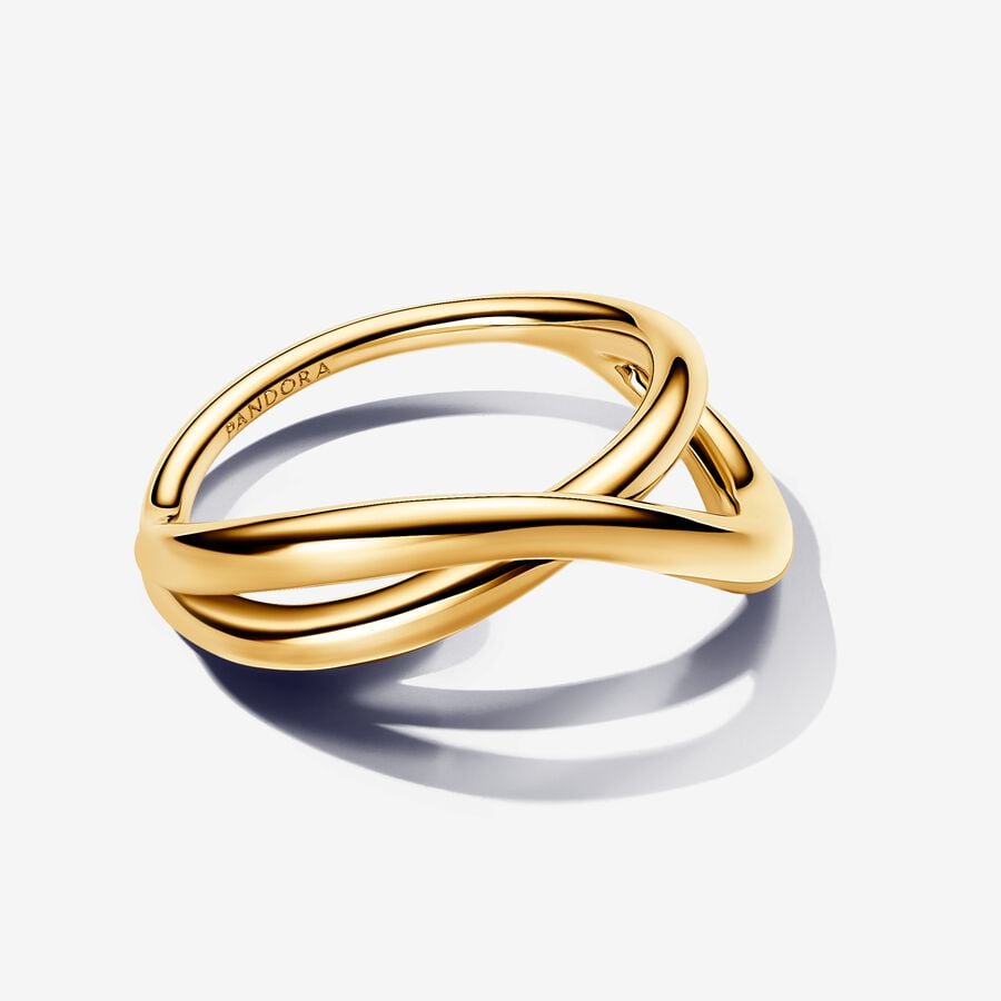 Organically Shaped Infinity Ring