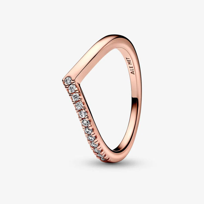 Timeless Wish Half Sparkling Rose Ring