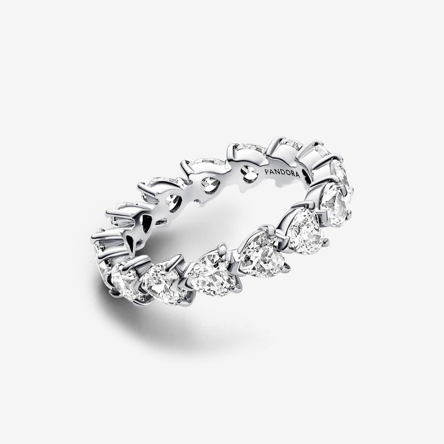 Row of Hearts Eternity Ring