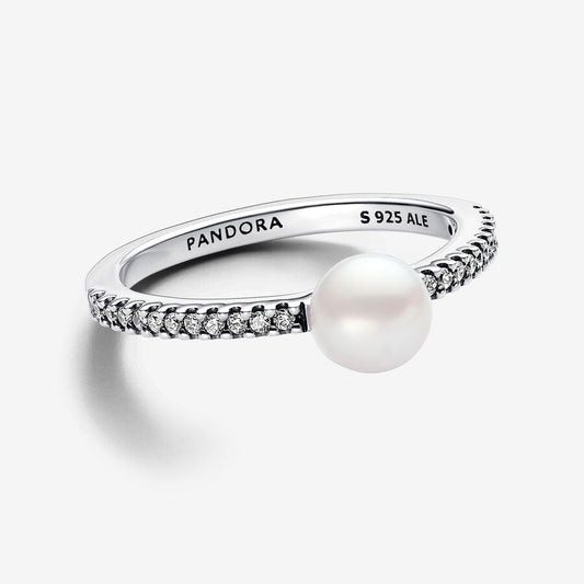 Treated Freshwater Cultured Pearl & Pavé