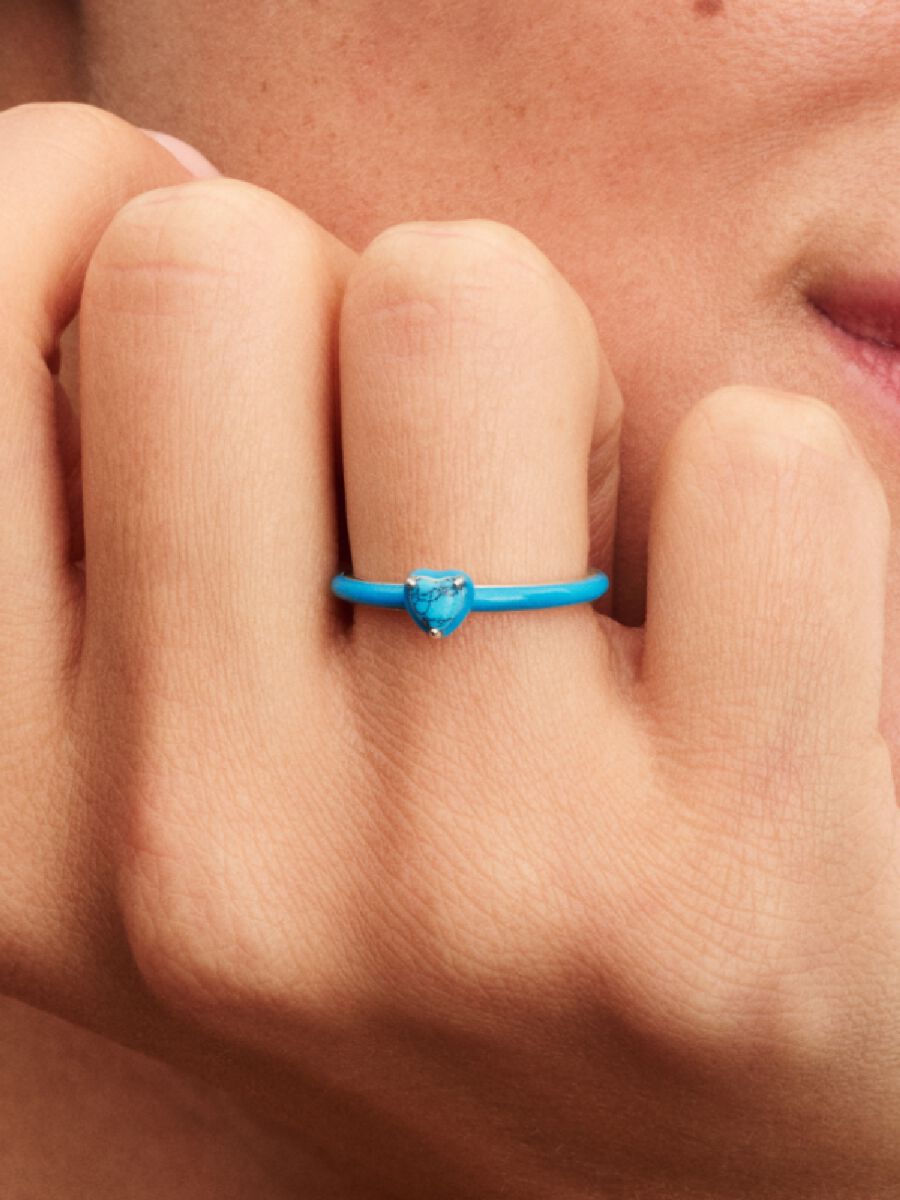 Turquoise-colored Heart Stone