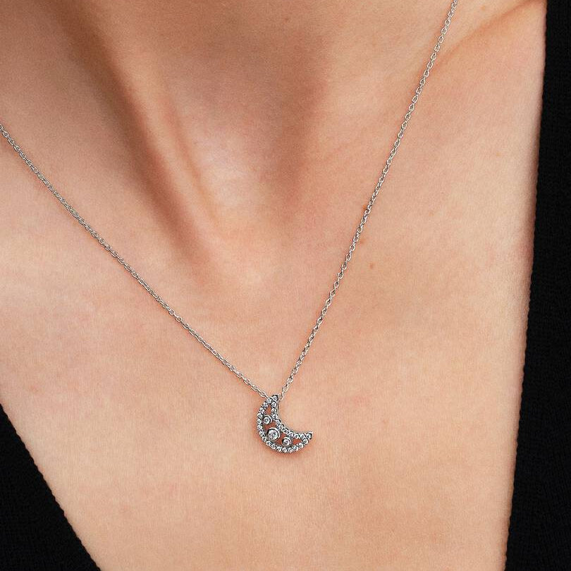Crescent Moon Pendant Necklace