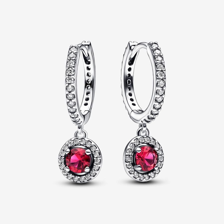 Red Round Sparkling Hoop