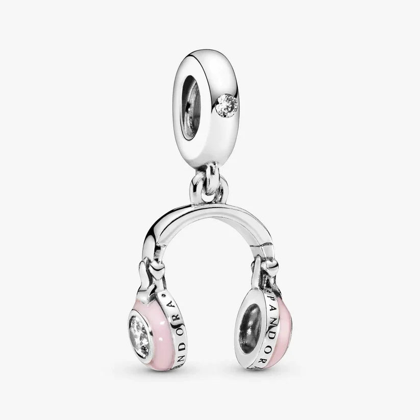 Pink Headphones Charm
