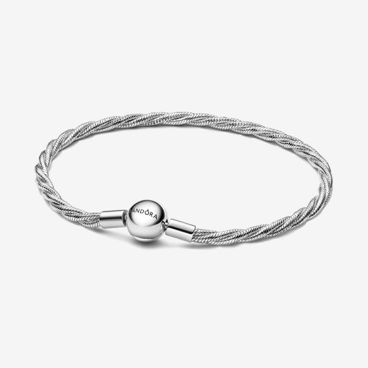 Round Pandora Clasp Twisted Snake Chain