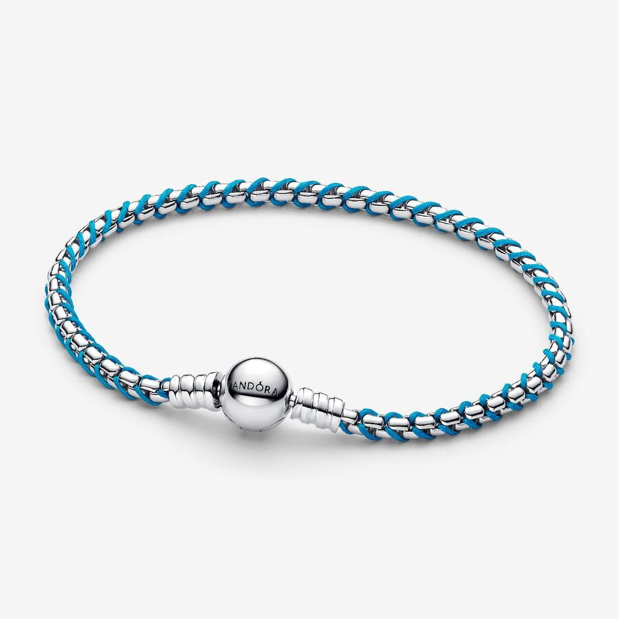 Blue Cord Snake Chain Bracelet