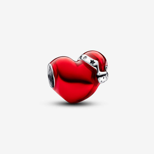 Metallic Red Christmas Heart