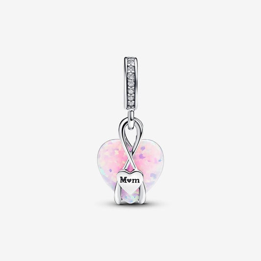 Mom Opalescent Heart Dangle