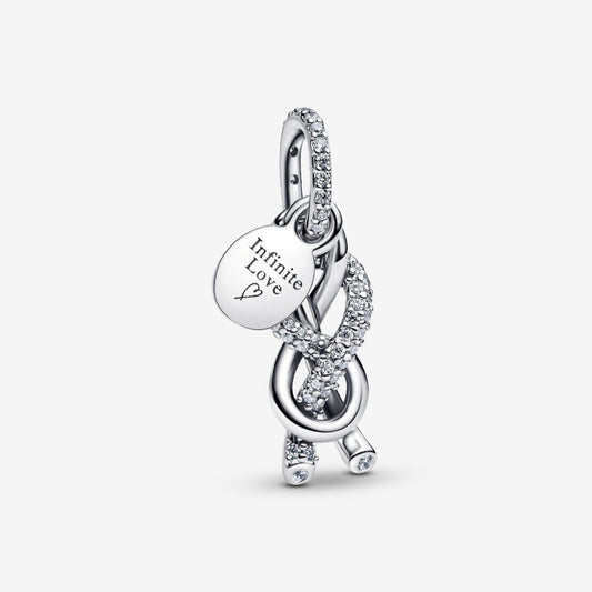 Pavé Infinity Knot Dangle
