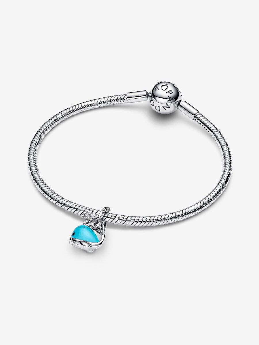 Turquoise-colored Whale Dangle