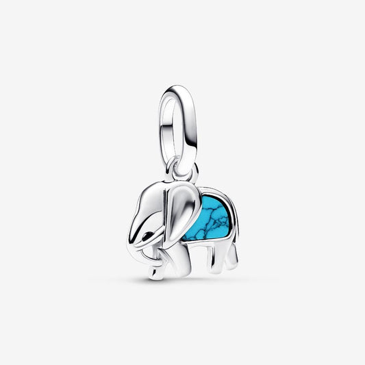Turquoise-colored Elephant Mini Dangle