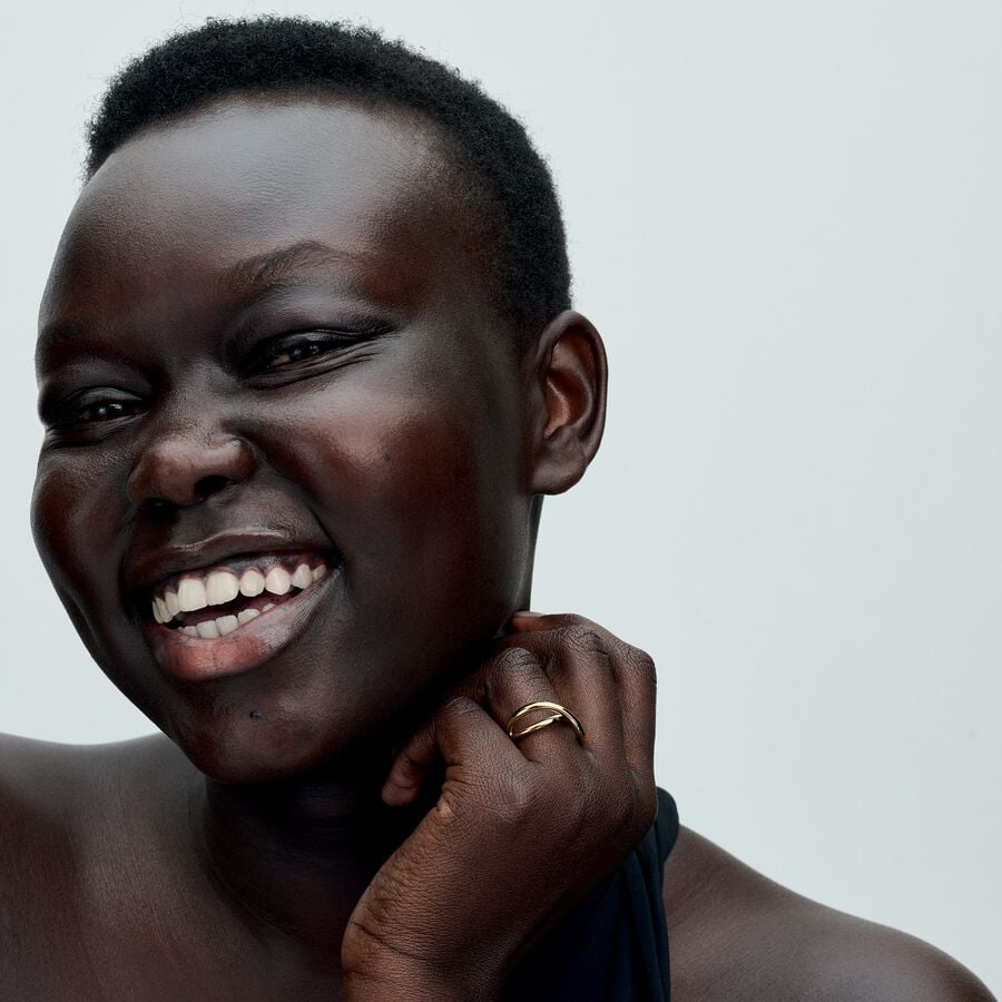 Organically Shaped Infinity Ring