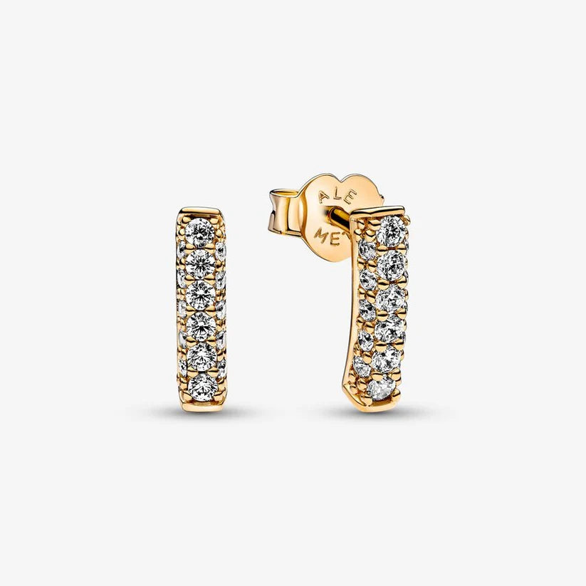 Timeless Pavé Single-row Bar Stud