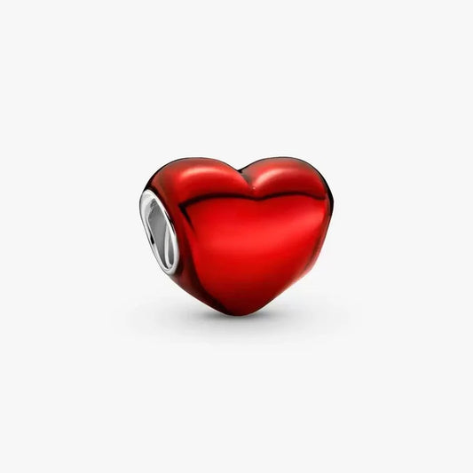 Metallic Heart Charm