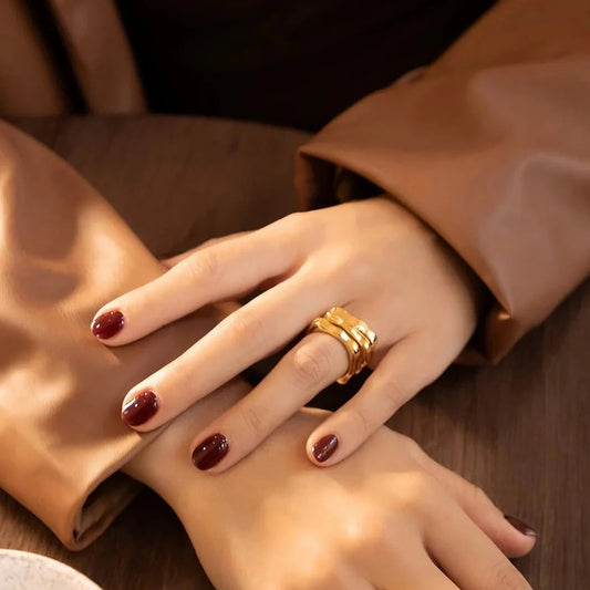 Set x 3 Anillos Ondas